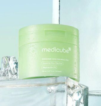 Заспокійливі тонер педи з екзосомами центели та чайним деревом Medicube Exosome Cica Calming Pad, 100 шт 3017736766 фото