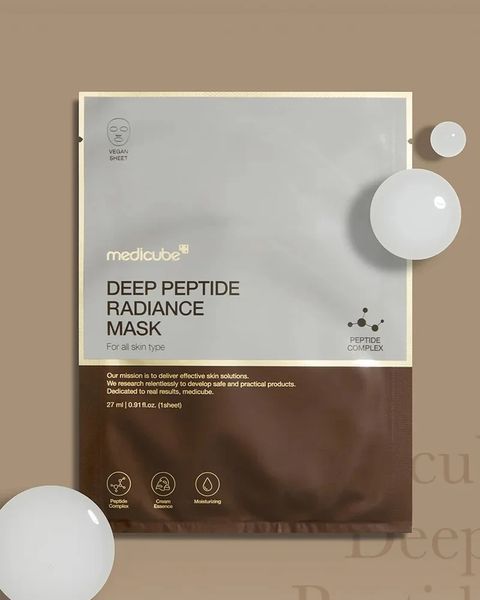 Глубоко увлажняющая маска с пептидами MEDICUBE Deep Peptide Radiance Mask 27 мл 8800240576585 фото