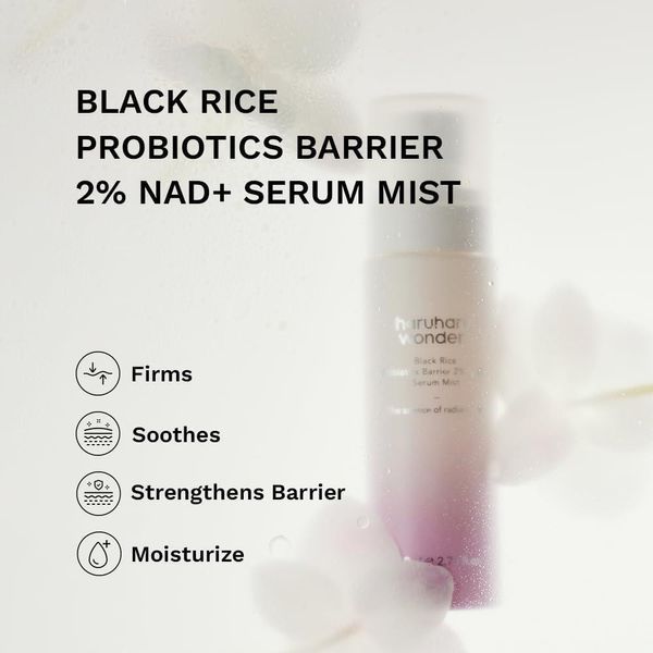 Увлажняющая сыворотка-мист с пробиотиками и NAD+ Haruharu Wonder Black Rice Probiotics Barrier NAD+ Serum Mist 80 ml 8809532222520 фото