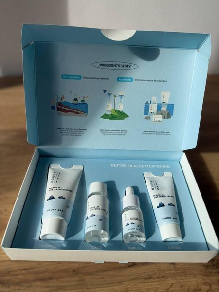 Набор миниатюр с морской водой ROUND LAB 1025 Dokdo Trial Kit (toner, ampoule, cream, cleanser) 2811183372 фото
