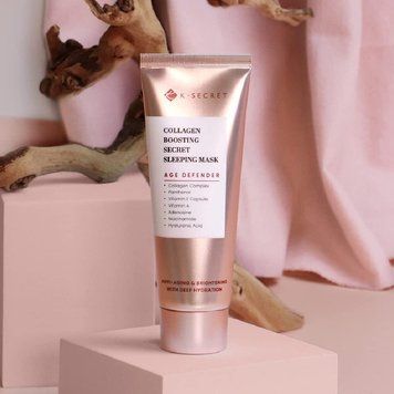 Нічна ліфтинг-маска з колагеном для обличчя K-SECRET Collagen Boosting Secret Sleeping Mask 60 мл 8809695240300 фото