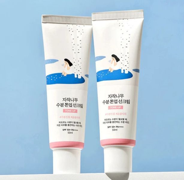 Round Lab Birch Juice Moisturizing Tone-Up Sunscreen SPF50+ PA++++ 50 мл Тонуючий сонцезахисний крем 2241394038 фото