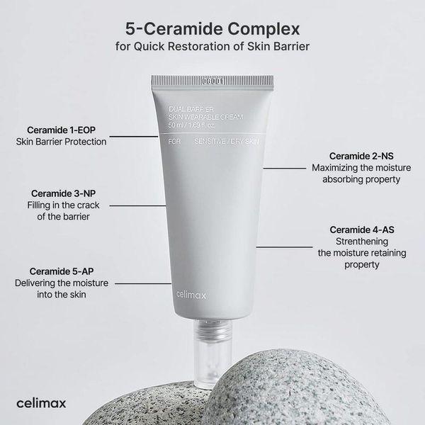Восстанавливающий барьерный крем Celimax Dual Barrier Skin Wearable Cream 50 мл 2884459685 фото