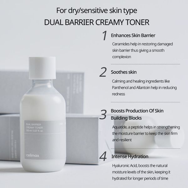 Кремовый барьерный тонер Celimax Dual Barrier Creamy Toner 150 ml 2884489061 фото