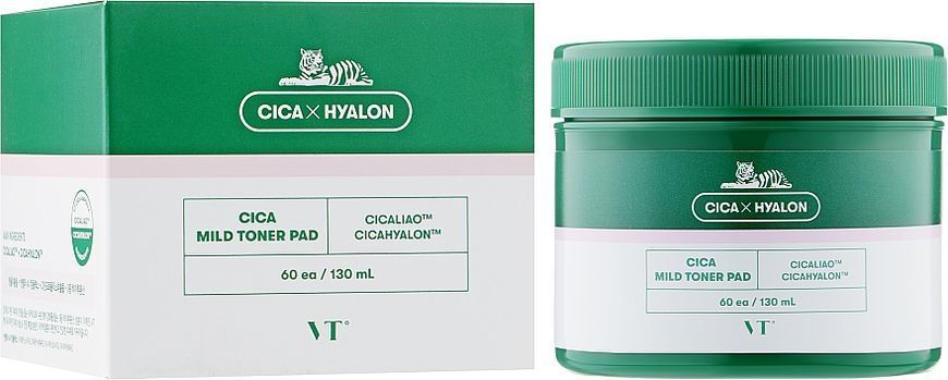 Тонер пэды с центеллой VT Cosmetics Cica Mild Toner Pad 60 шт 8809695670640 фото